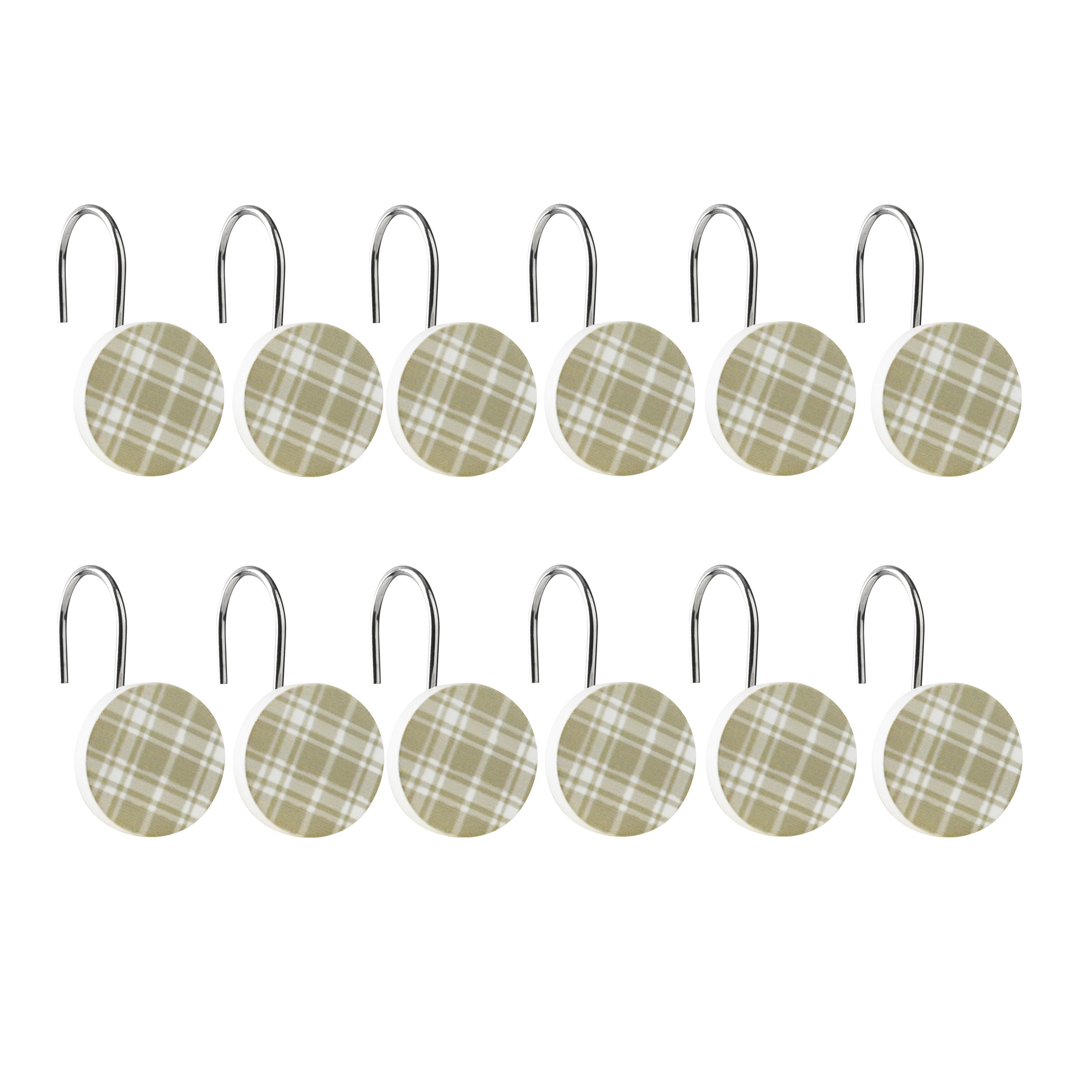 VCNY Home Fall Words 16-Piece Multicolor Plaid Polyester Shower Curtain Bath Set