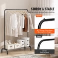thumbnail image 3 of VEVOR Clothes Rack, Heavy Duty Clothing Garment Rack with Hanging Rod and Bottom Storage Area, Clothing Rack for Bedroom Guest Room, 3 of 9