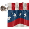 thumbnail image 5 of Kitchen Curtains Valances, 4th of July Rod Pocket Valances for Windows, Wave American Flag Star Independence Day Patriotic Short Window Valances for Living Room/Bedroom, 54 x 18 Inch, 5 of 6