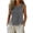 Gray, variant on Summer Tank Tops for Women Trendy Sleeveless Button Tank Shirts Casual Split Crewneck Blouses Fashion Clothes