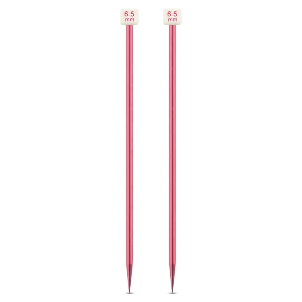 Wosthever Agujas de tejer al azar de colores, suéter, de tejer de aluminio portátil, equipo de costura para manualidades DIY, suministros para el Artesanía 6.5 mm