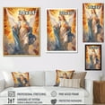 thumbnail image 4 of Designart "Heavenly Praying Of The Beautiful Virgin Of Peace" Aurora Borealis Floater Framed Canvas Prints, 4 of 5
