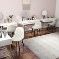 thumbnail image 2 of Homy Casa Set of 4 Armless Upholstered Side Chairs for Living Room Bedroom Reception, Beige Fabric, 2 of 10