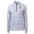 thumbnail image 2 of Women's Cutter & Buck Charcoal Tulane Green Wave Traverse Camo Print Stretch Quarter-Zip Pullover Top, 2 of 3