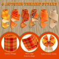 thumbnail image 3 of Fall Wired Edge Ribbon Thanksgiving Autumn 6 Rolls 30 Yard Orange Plaid Pumpkin Craft Ribbon Rustic Wrapping Ribbon for Wreath Floral Bows Craft Decor, 2.5In, 3 of 7