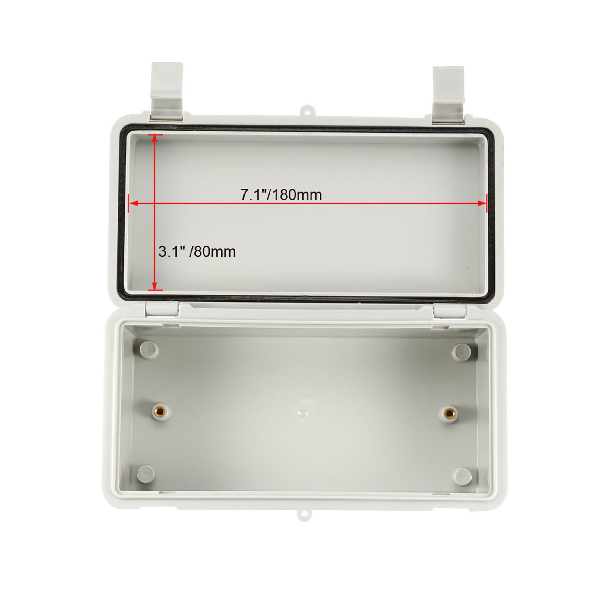 Uxcell ABS  Dustproof Waterproof Junction Box Hinged Shell Universal Electrical Project Enclosure Gray 7.9x3.9x2.8 inch