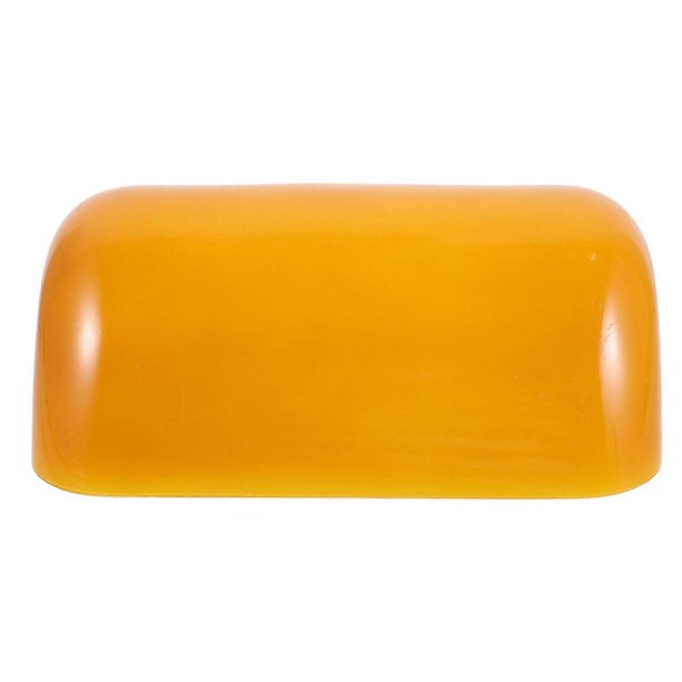 OUNONA Vintage Glass Banker's Lampshade – Yellow Replacement Cover For Table & Desk Lamps