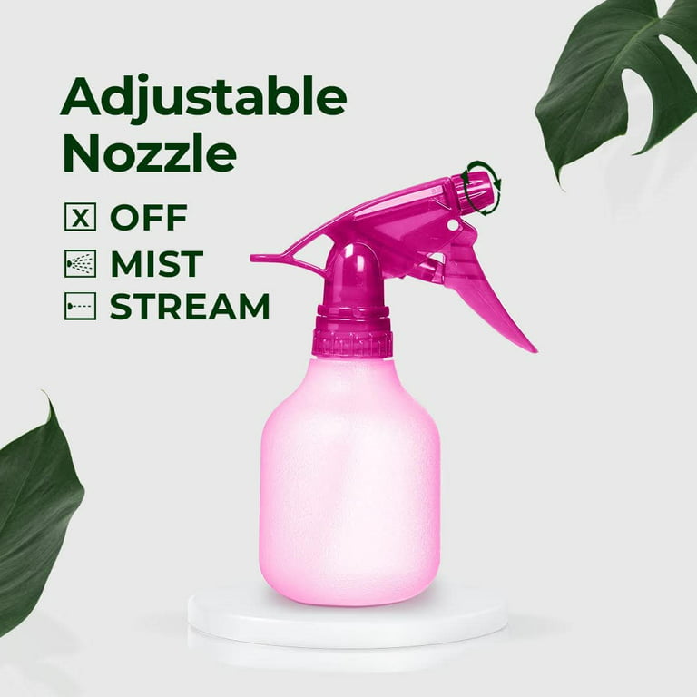 How do the nozzles on spray bottles work when misting?