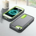 thumbnail image 7 of Feishell Case for iPhone 7/8/SE 2020/SE 2022 4.7 inch,Heavy Duty 3 Layer Military Protection with Hidden Kickstand Shock Resistant Armor Hybrid Bumper Rugged Rubber Phone Cover,Gray+Green, 7 of 7