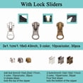 thumbnail image 2 of 90pcs Zipper Repair Kit Include 30pcs Replacement Zipper Slider with 30pcs Zipper Stoppers and 30 pairs U-shaped Zipper Plugs, 2 of 6