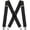 Dark Gray, variant on Men's X-Back 2 Inches Wide Heavy Duty Clips Adjustable Suspenders