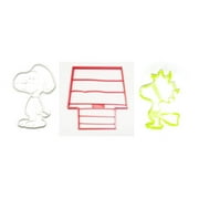 Snoopy Woodstock Dog House Peanuts Cartoon Set of 3 Cookie Cutters USA PR1444