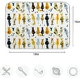 thumbnail image 4 of GZHJMY Stylish Cute Cats Butterfly Absorbent Dish Drying Mat Microfiber Kitchen Countertop Table Protector Multi-Purpose Counter Rack Sink Drainer Pad (16" x 18"), 4 of 6