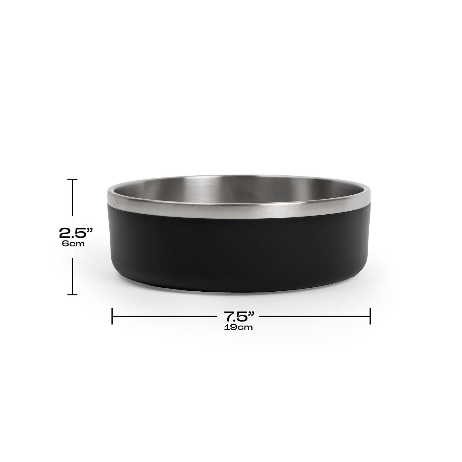 One Paw, Small Double Stainless Steel Dog Bowl, 1.3L (44 OZ), Small Double Stainless Steel Bowl