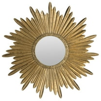 SAFAVIEH 11.3" Round Josephine Sunburst Mirror, Antique Gold