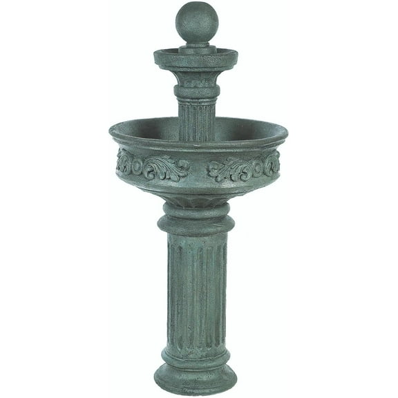 Solid Rock Stoneworks 2 Tier Doric Fountain - 55" Tall - Indigo