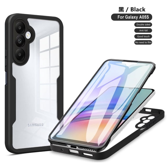 for Samsung Galaxy A17 5G Case : Shockproof Phone Cover with HD Screen Protector,Hybrid Protective Military-Grade Drop Protection for Galaxy A17 5G Phone Case,Black/Black