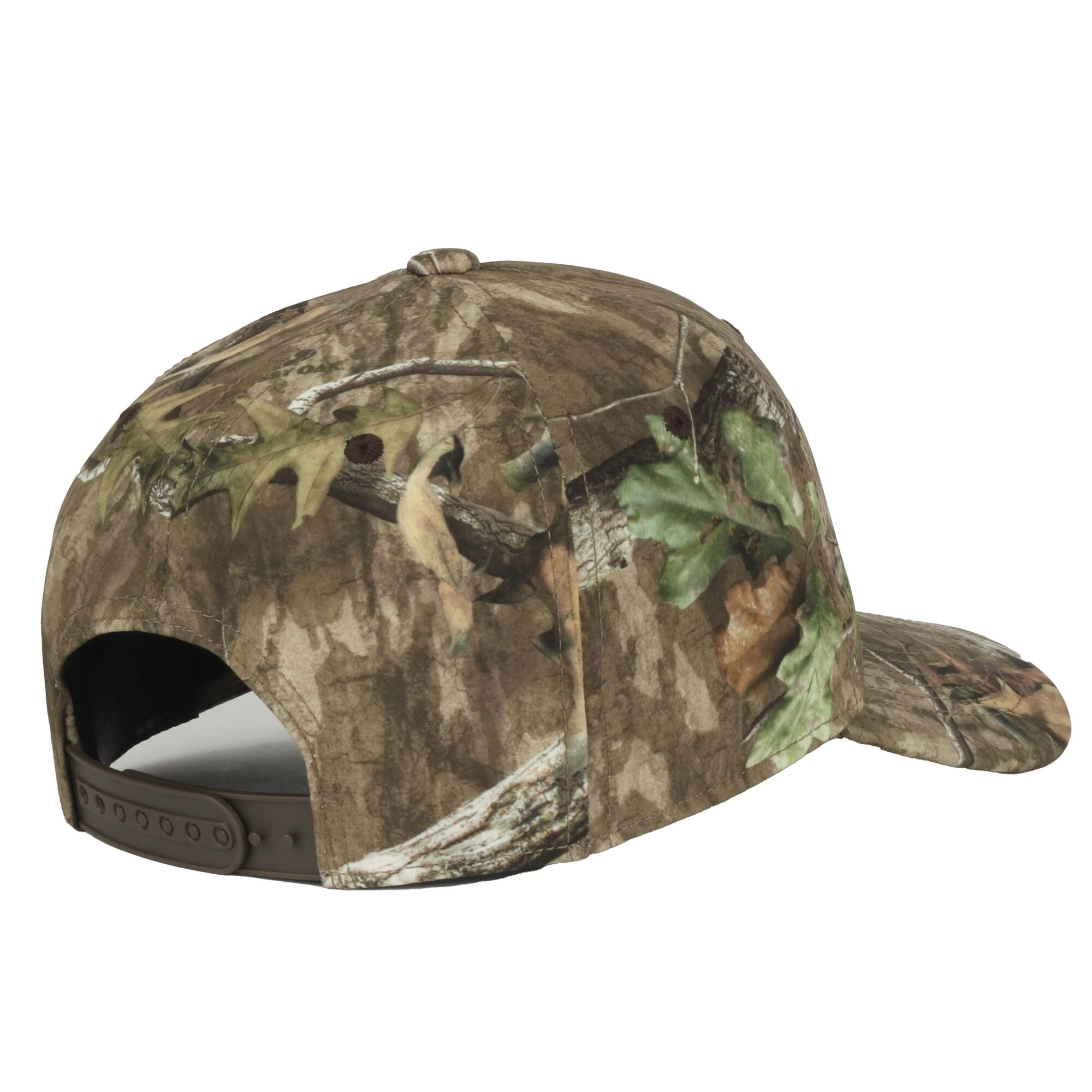 Mossy Oak® Structured Camo Hat, Pre-Curved Visor, Men's Adjustable Hunting Cap, One Size, Adult, Camo Green