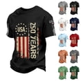 thumbnail image 6 of USA 250 Years Patriotic Shirt Men Vintage American Flag Graphic T Shirt America 250th Anniversary Casual Tee, 6 of 6