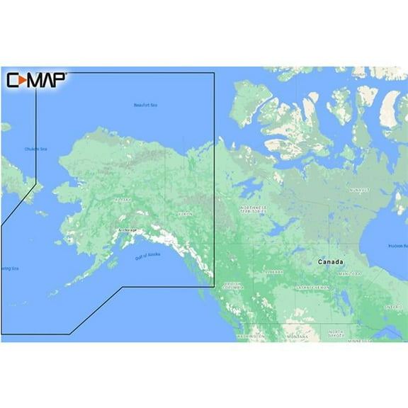 C MAP Reveal Coastal Alaska, Shaded Relief, Vector Charts, 2024, Poster, 34x22