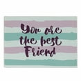 thumbnail image 1 of Best Friend Cutting Board, Handwritten Bold Inscription on a Stripey Background, Decorative Tempered Glass Cutting and Serving Board, in 3 Sizes, by Ambesonne, 1 of 2