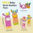 thumbnail image 2 of Juego de calcetines Wrist Rattles para bebés, juguetes sensoriales suaves para niños de 0 a 3 años, 2 of 6