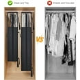 thumbnail image 4 of Hanging Garment Bag for Travel, 60" Heavy Duty Suit Bags, Extra Capacity Hanging Clothes Bag for Closet Storage, Dress Cover with Handles and Buckle Straps for Suit, Coat, Jacket, 4 of 5