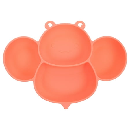 

Suction Cup Plate Silicone Eating Plate Compartments Plate for Kids Children