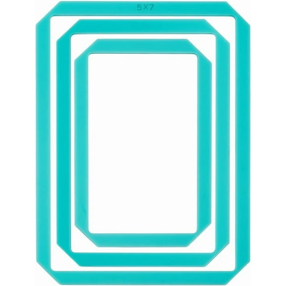 3 Sizes Bookbinding Tools Acrylic Notebook Cover Bookbinding Guide Template Bookbinding Ruler Scrapbooking Tool for Notebook Journal Handbook Cover Making Dark Turquoise