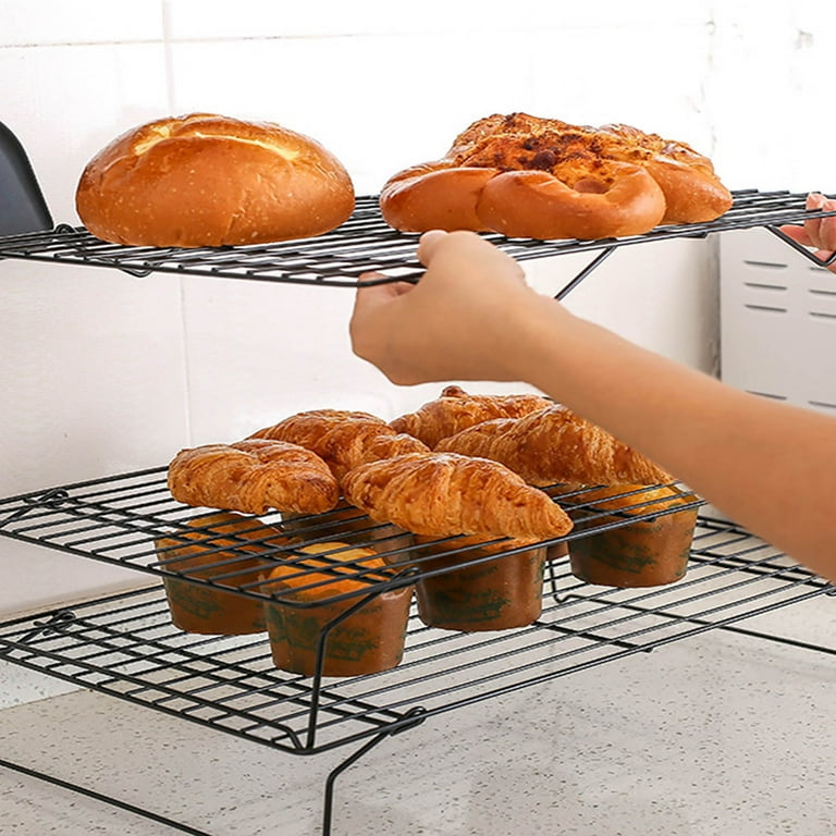 Yoloke Cooling Rack Stainless Steel Cooling Racks for Cooking and Baking Stackable Wire Rack with Folding Legs Baking Rack for Cookie Pizza Cake Meat Bacon Bread Oven Grill Walmart