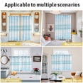 thumbnail image 6 of Gradient Aqua Blue Kitchen Curtains 84 Inch Length, Modern Rustic Minimalist Pastel Solid Grommet Top Bedroom Living Room Curtains, Light Filtering Cafe Curtain Drapes 2 Panels Set 84''x84'', 6 of 9