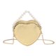 thumbnail image 2 of Minibolsos De Hombro Bolsa de cadena para mujer 2023 New Love Heart Pearl Ladies Messenger Bag (Oro) Likrtyny Para Estrenar, 2 of 9