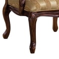 thumbnail image 4 of Traditional Fabric Upholstered Arm Chair with Carving, Gold and Brown- Saltoro Sherpi, 4 of 6