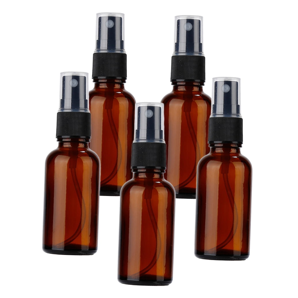 Worgeous  10 Pcs Spray Bottle Press Pump Small Travel Containers Brown