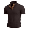 thumbnail image 1 of Ceisia Men's Slim Fit Short Sleeve Cotton Polo Shirt Multi-Color Ribbed Stand Collar Spring Summer Shirt Gift, 1 of 6