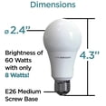 thumbnail image 6 of Viribright 60-Watt Equivalent A19 E26 LED Light Bulb, 6500K Daylight (12-Pack), 6 of 10