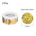 thumbnail image 2 of Uxcell 2 Rollos de Etiquetas Redondas Brillantes de 1 Pulgada Autoadhesivas, Dorado (C-58-25), 2 of 5