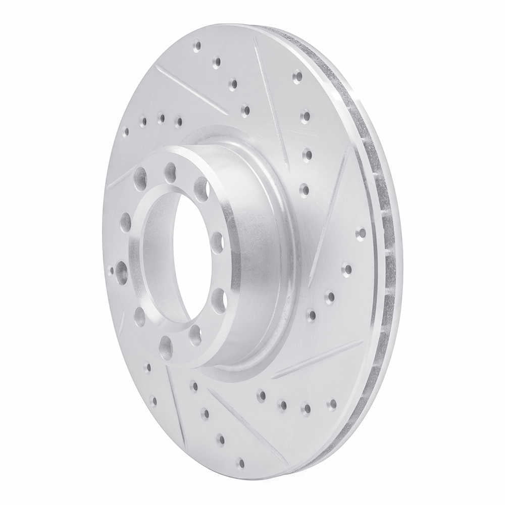 Dynamic Friction Company 631-63007R DFC Brake Rotor - Drilled And Slotted - Silver