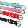 thumbnail image 4 of Skksst Pet Bling Rhinestone Collar Cat Dog PU Leather Necklace With Walking Leash, 4 of 5