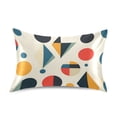 thumbnail image 7 of Yayeee Pillowcase Standard Size Set of 2 Satin Wrinkle Resistant Pillow Case, Red Geometric, 7 of 7