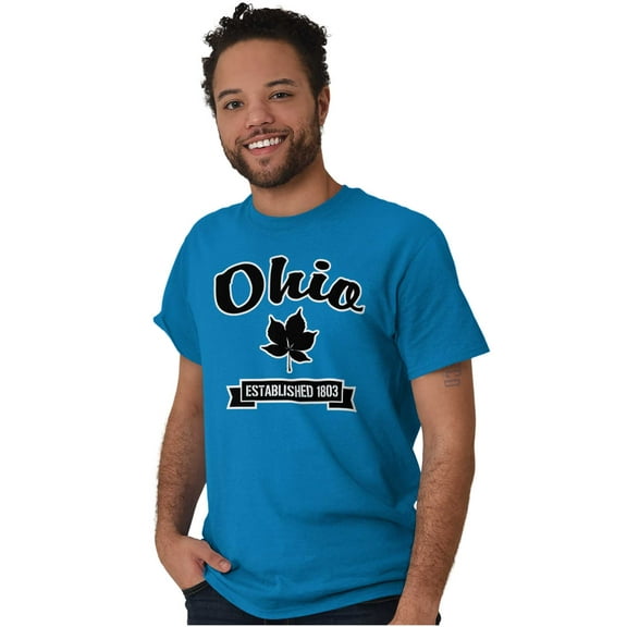 Ohio Cute Buckeye Leaf Souvenir Men's Graphic T Shirt Tees Brisco Brands S