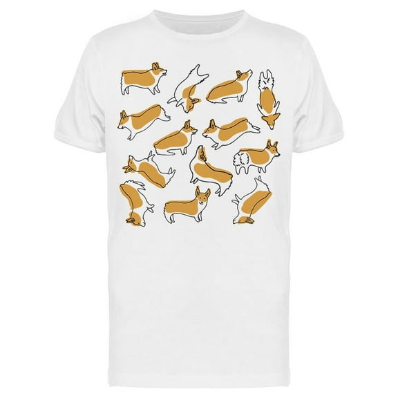 Corgi Poses T-Shirt Men -Image by Shutterstock, Male Large