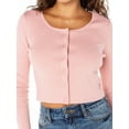 thumbnail image 5 of Celebrity Pink Women’s Cropped Cardigan with Long Sleeves, Sizes XS-4XL, 5 of 5