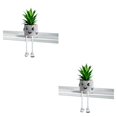 thumbnail image 2 of Ounissouiy Plantas suculentas artificiales de PVC en macetas de cemento - Apariencia realista y diferentes estilos de expresión Se hace estilo estilo feliz 2Conjunto, 2 of 6