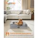 thumbnail image 2 of Cama para Perros, Cama para Mascotas, 71 x 58 x 16 cm, Ortopédica con Espuma Corrugada, Funda Extraíble con Motivo Rosa de Peluche, Bordes Elevados Acolchados, Gris Paloma, 2 of 5
