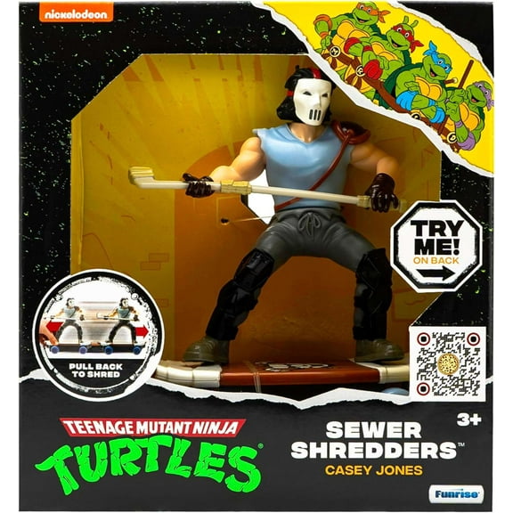 Teenage Mutant Ninja Turtles 5" Sewer Shredders Classic Edition Casey Jones Ages 3 , Shredding Action Figure