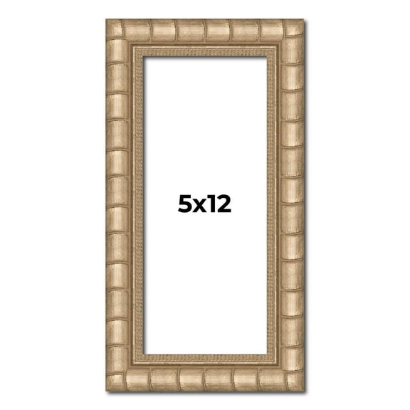 5x12 In Frame Silver Real Wood Picture Frame Width 1.5 inches | Interior Frame Depth 0.5 inches |