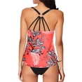 thumbnail image 5 of Haut de Tankini Conservateur pour Femme Col Rond Bretelles Ajustables Coussinets Amovibles Coupe Ample Haut de Maillot de Bain Été Plage Piscine Rouge, 5 of 5