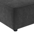thumbnail image 4 of Suri 35 Inch Ottoman- Soft Boucle Fabric- Horizontal Stitching- Gray, 4 of 5