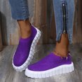 thumbnail image 1 of Zapatos de color sólido con suela gruesa para mujer, zapatos deportivos casuales transpirables de malla Wmkox8yii ytu3409, 1 of 6